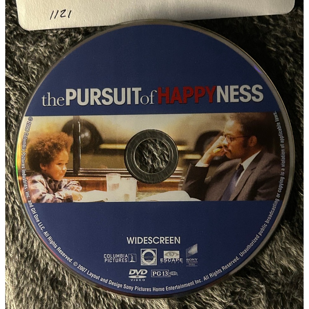 The Pursuit of Happyness DVD Disc Only Will Smith Inspirational Drama Tested - Picture 3 of 3